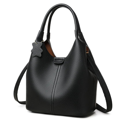 Nuove borse da donna in PU morbido casual alla moda Borse a tracolla femminili di grande capacità in tinta unita Borse tote retrò per lo shopping