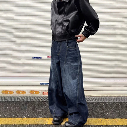 Jeans Estivi da Uomo Y2K Streetwear, Pantaloni Hip Hop alla Moda, Jeans American Goth con Stampa di Lettere, Pantaloni Larghi in Denim