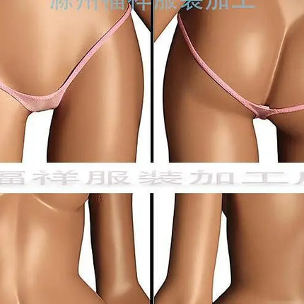 Women's Thin Ice Silk High Elastic Thong Mini Low-rise Sexy Sheer Single Layer Underwear