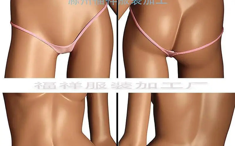 Women's Thin Ice Silk High Elastic Thong Mini Low-rise Sexy Sheer Single Layer Underwear