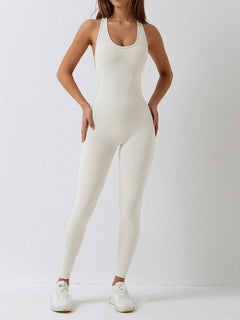 Jumpsuit, conjunto de gimnasia, mono, mono fitness sin espalda, ropa deportiva siamesa, mono de mujer, mono de una pieza suave como la mantequilla, traje de yoga