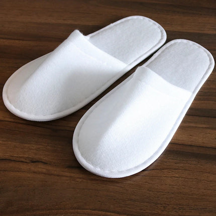 Disposable Slippers for Women and Men Non-Slip Hotel Travel Slippers Indoor Guest Slippers for Home Unisex Closed Toe Shoes Family Salon