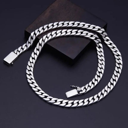 100% S925 Collana in argento sterling Bracciale Punk S925 Gioielli in argento Non sbiadisce mai Carry certificato Uomo Donna Gioielli Regali platinumshop