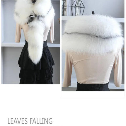 Unisex Real Fur Fox Scarf Men Woman Winter Warm Natural Fur Shawl Soft Headscarf Super big Gray Silver Fox Scarf Fur Accessories