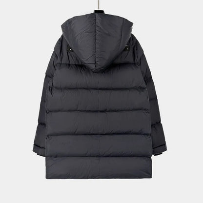 2025 High Street Men's Gothic Paneled Casual Puffer Jacket Male Comfortable Fashion Down  Jackets