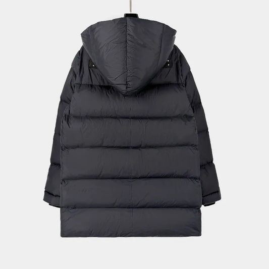 2025 High Street Men's Gothic Paneled Casual Puffer Jacket Male Comfortable Fashion Down  Jackets