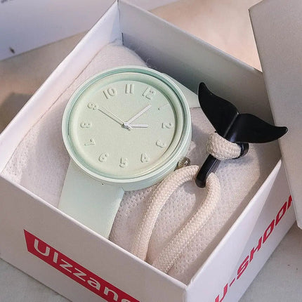 Simple Fashion Makaron Simple Women Watch Ins High Beauty Student uomo e donna Style Round Leisure Vintage orologio da polso al quarzo platinumshop