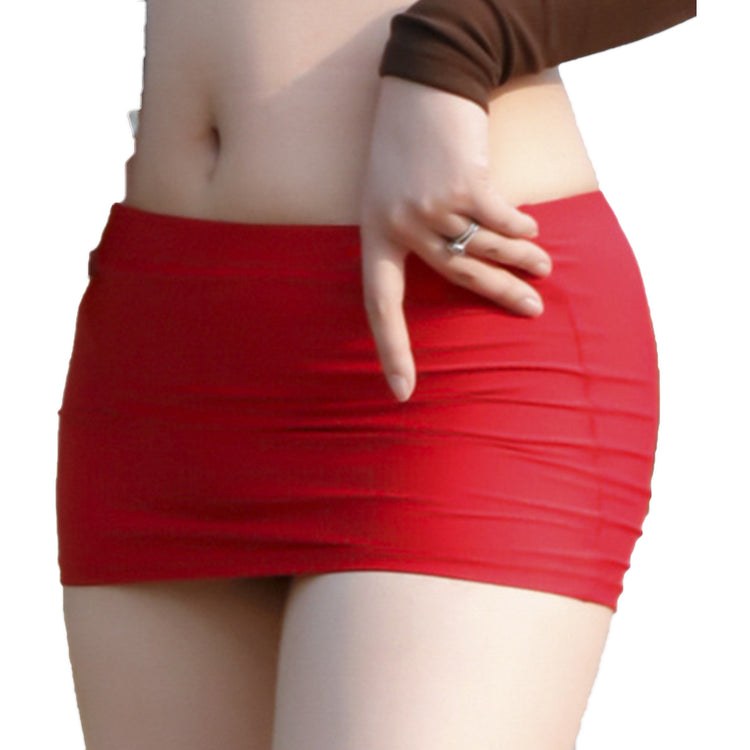 Minigonna da donna a vita bassa Tinta unita Cintura elastica Lingerie Minigonna aderente Gonna ultra trasparente Gonna da spiaggia Abbigliamento da notte