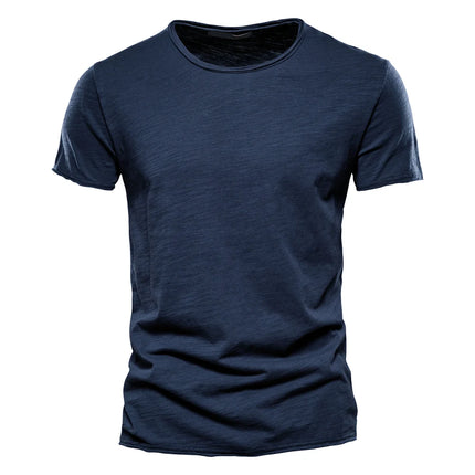 100% Cotton Men's T-shirt Casual Soft Fitness Summer Thin T-shirts Men's Home Clothes O-Neck Short Sleeve Solid T Shirt for Men