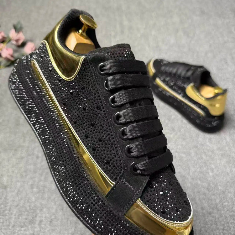 2026 spring and autumn new trendy brand low-top hot diamond board shoes men's lace-up versatile sports dad shoes