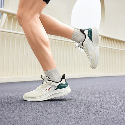 361 Degrees Men Running Shoes Wear-resistant Comfortable Soft Supportive Jogging Lightweight Breathable Male Sneakers 672422252 PlatiNum