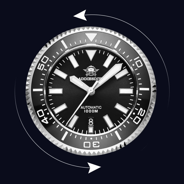 ADDIESDIVE Men's Automatic Mechanical Watch Sapphire Glass Super Luminous Watches Stainless Steel Hombre 100Bar Waterproof