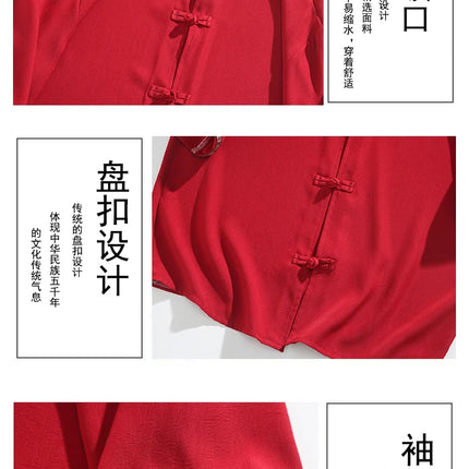 Camicie retrò da uomo, estive, eleganti, larghe, casual, leggere, sottili, traspiranti, in stile cinese, vintage, con calligrafia tradizionale.