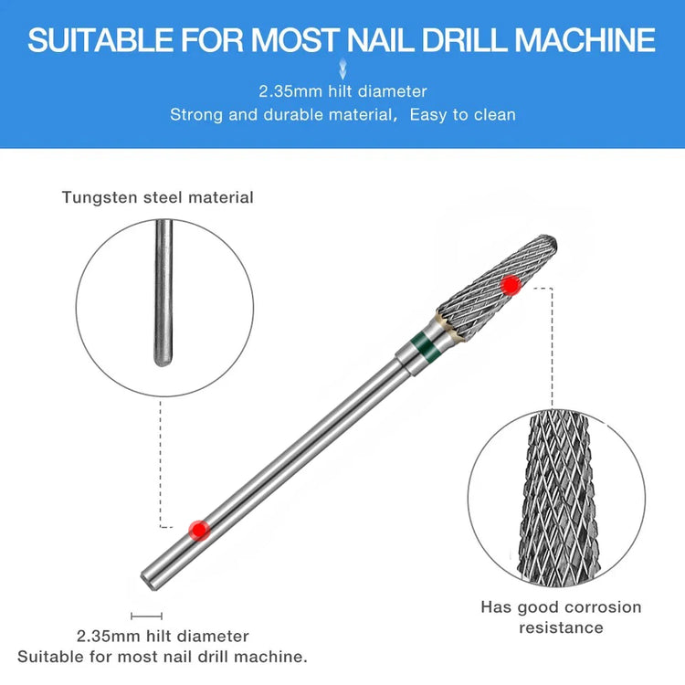 1pcs Carbide Nail Drill Bit Nail Files Bits Electric Milling Cutter for Manicure Burr Drills Pedicure Tools