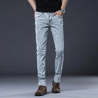 ICPANS Skinny Denim Jeans Men Slim Fit Stretch Mens Jeans Pant Gray Blue 2025 New PlatiNum