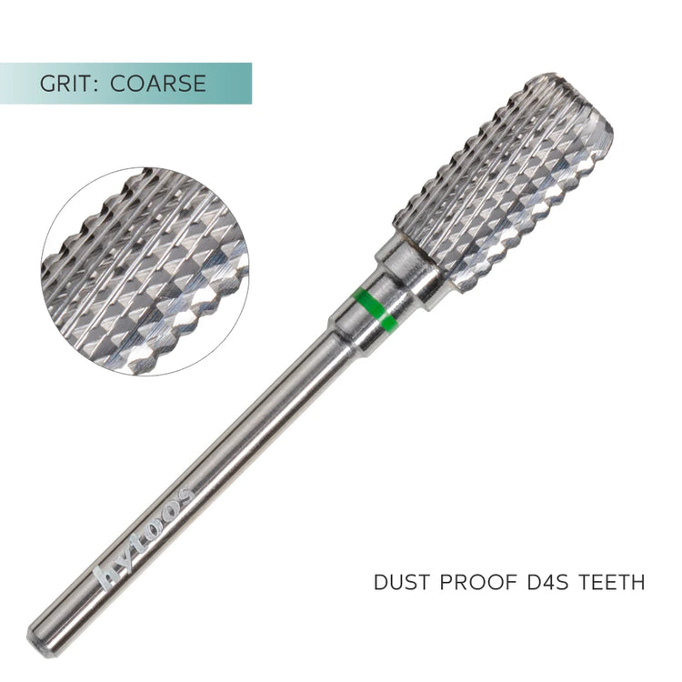 HYTOOS Safety Nail Drill Bits 13mm Barrel Dust Proof D4S Right-handed Carbide Drill Bits for Nails Electric Manicure Drills Tool