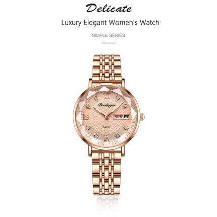 Orologio da donna POEDAGAR di alta qualità, in acciaio inossidabile, raffinato orologio da polso a bracciale, impermeabile, luminoso, elegante, orologio da donna, Reloj platinumshop