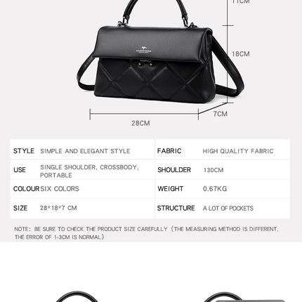 Women's Bag New Trend Korean Handbags Designer Luxury Brand Ladies Shoulder Bags Soft Leather Fashion Versatile Crossbody Bags PlatiNum