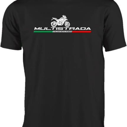 Italian Multistrada Motorcycle Fans T-Shirt 100% Cotton O-Neck Short Sleeve Summer Casual Men's Streetwear T-shirt