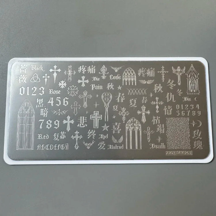 XMQ STAMPING NAIL PLATES CRUCIFIX TEMPLATES HALLOWEEN  IMAGEPLATE
