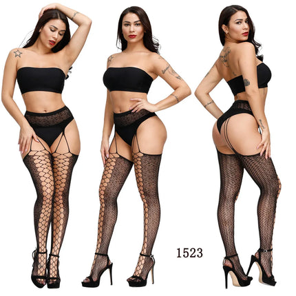 1/3 pezzi collant a rete sexy calze autoreggenti calze autoreggenti per le donne reggicalze calze scava fuori modello collant