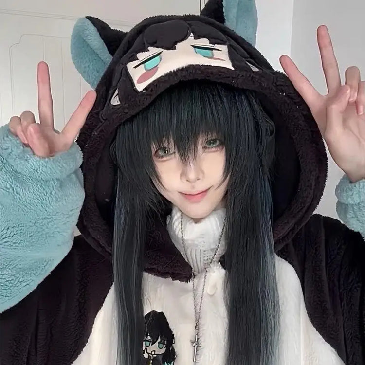 Demon Slayer Kanroji Mitsuri Tokito Muichiro Women Autumn Winter Loungewear Coral Fleece Robe  Love Hashira Cosplay Home Pajamas