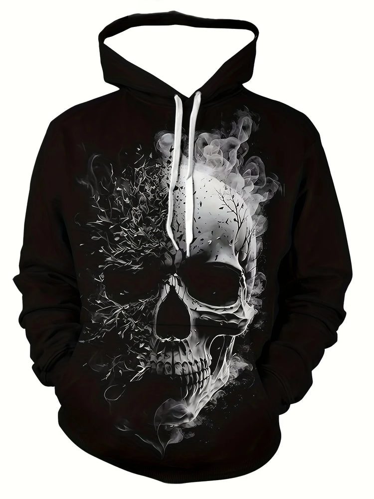 Autumn Skull and Rose 3D Print Hoodies Men Women Fashion Casual Sweatshirts Oversized Hoodie Pullovers Tracksuit Clothing