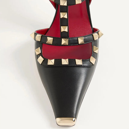 Sandali da Donna con Rivetti e Cinturino alla Caviglia, Stile Romano, Sexy ed Eleganti, per Banchetti e Sfilate, Moda Europea e Americana platinumshop