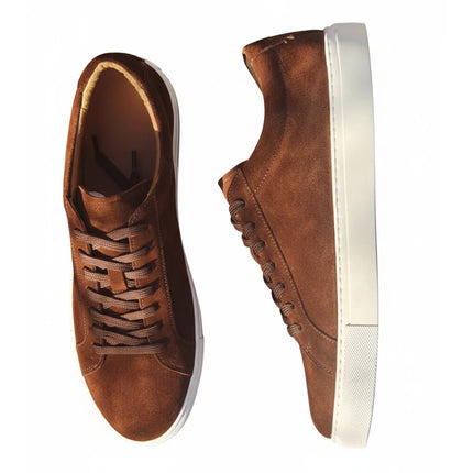 Men's Suede Loafers Walking Style Shoes Durable Pure Leather Casual Skateboarding Shoes