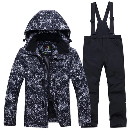 Cheaper, Children's Snow Suit, Snowboard Clothing Sets, Outdoor Wear, Ski Coat and Strap Pant, Kids Costumes, Boy‘s and Girl's
