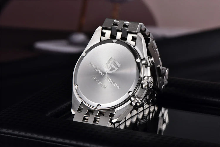 PAGANI DESIGN 2026 Nuovo BB Flamingo Orologio Cronografo Sportivo di Lusso al Quarzo da Uomo con Vetro Zaffiro AR, Impermeabile 100M, Orologio da Polso alla Moda con Cinturino in Acciaio Inossidabile per Uomo, Magazzino Local