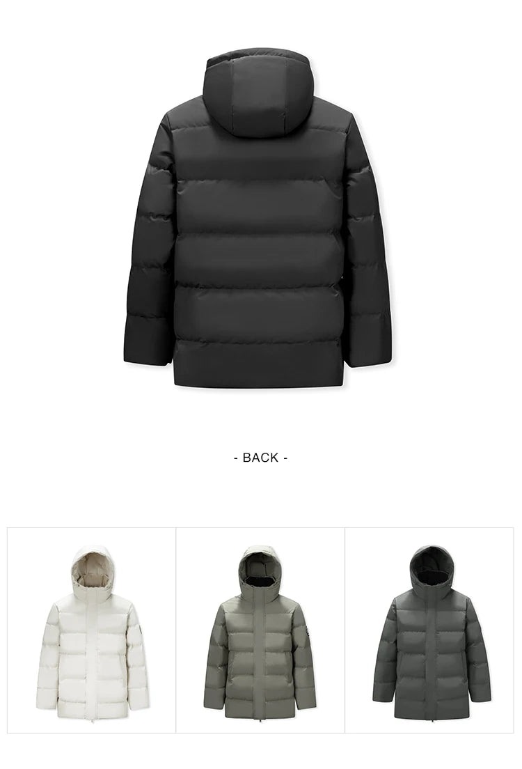 Semir Down Jacket Men 2026 Winter New Hooded Mid-Length Thick Versatile Coat