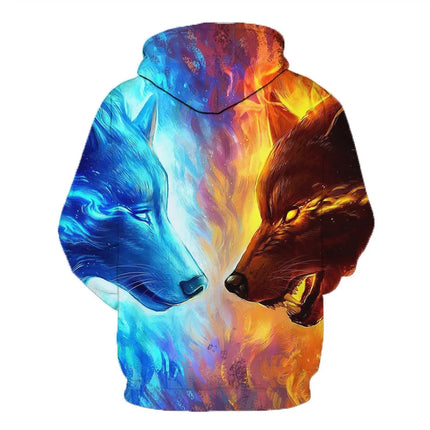 3D Wolf Hoodies Men Hooded Animal Printed Hoodie Sweatshirts Tracksuits Man/women Jackets Funny Hoody DropShipping