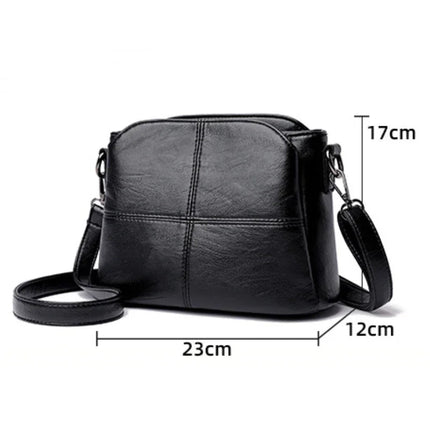 Women's Bags Retro Design Crossbody Bag Trend Quality PU Leather Bucket Shoulder Bags Small Handbags for Women PlatiNum