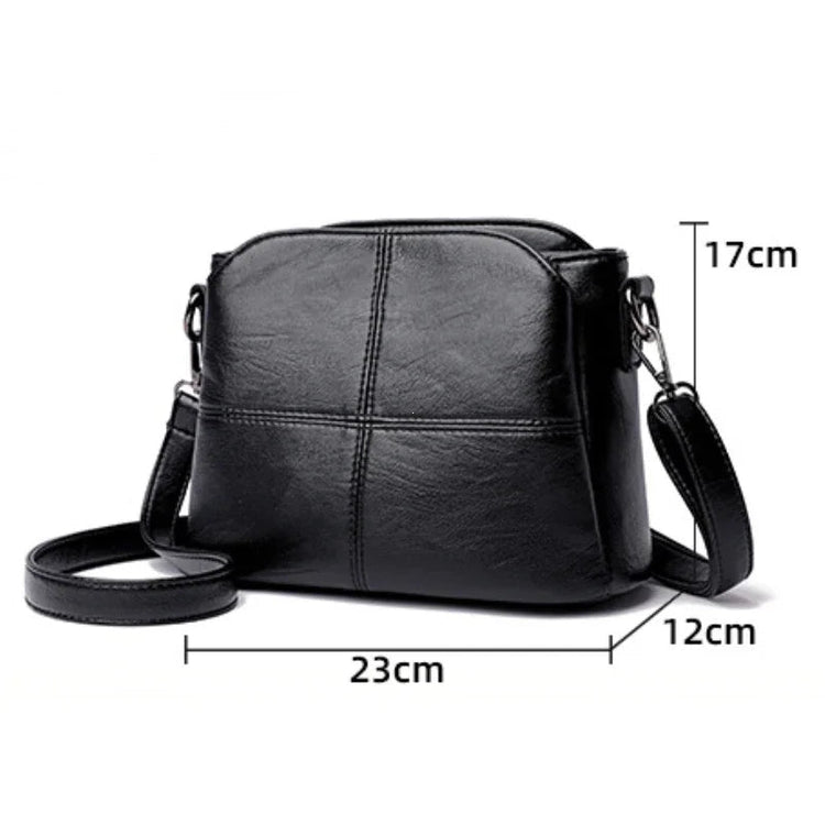 Women's Bags Retro Design Crossbody Bag Trend Quality PU Leather Bucket Shoulder Bags Small Handbags for Women PlatiNum