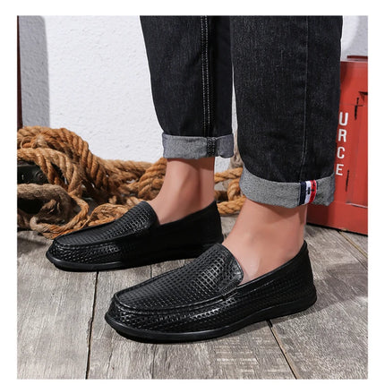 2025 Estate Scava Fuori Penny Mocassini Da Uomo Scarpe Da Barca Traspirante Uomo Mocassini In Pelle Slip On Appartamenti Mens Casual Scarpe Da Guida
