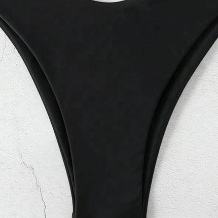 Costume da bagno bikini a perizoma da donna sexy, tinta unita bianco/nero/caffè, con laccetti, stile brasiliano, nuovo, in doppio tessuto, per la spiaggia platinumshop