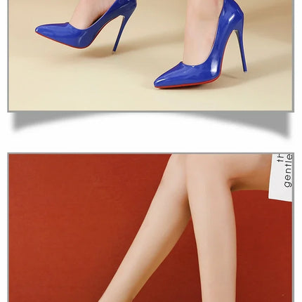 2024 Scarpe da donna Tacchi alti rossi Décolleté sexy con punta a punta 12 cm Scarpe da abito da sposa Colore nero nudo Tacchi alti con fondo in gomma rossa