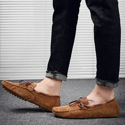 Scarpe casual da uomo Mocassini in pelle scamosciata Scarpe classiche in pelle Scarpe da guida morbide Mocassini di lusso Slip on caldi Scarpe da uomo Taglie forti 38-49