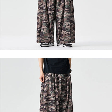 Pantaloni cargo mimetici uomo pantaloni Harem casual oversize da strada uomo pantaloni larghi Harajuku per sport all'aria aperta pantaloni a gamba larga da uomo streetwear