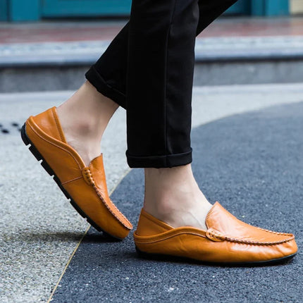 Scarpe da Uomo Casual in Pelle, Mocassini di Design, Slip-on, Scarpe da Barca di Alta Qualità, Chaussure Homme