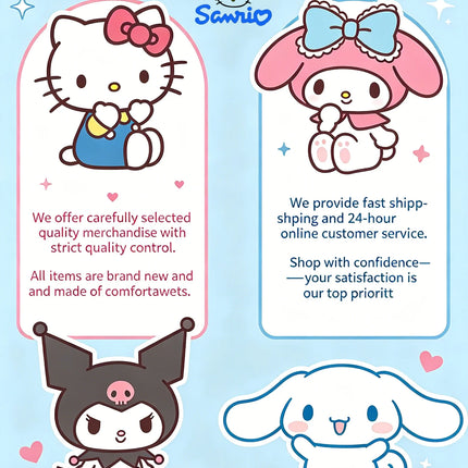 Sanrio Hello Kitty Winter Fleece Lined EVA Thick Mule Slippers Snowy Day Anti-Slip Warm Fleece Outdoor Slippers Women Snow Boots