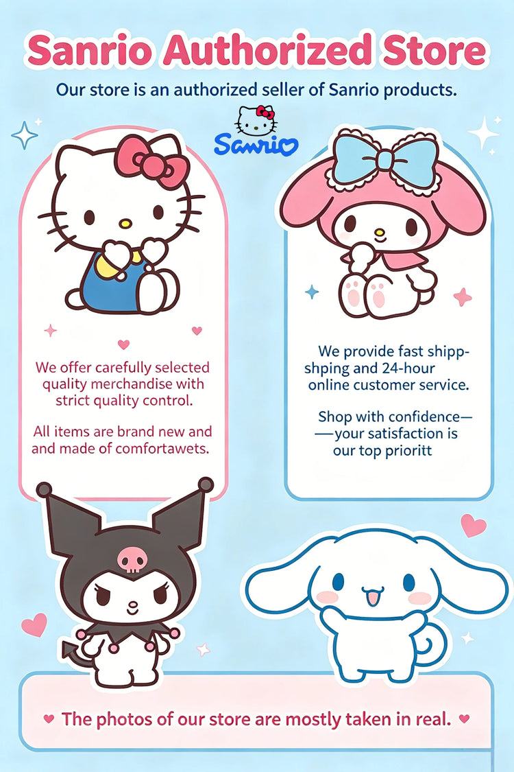 Sanrio Hello Kitty Winter Fleece Lined EVA Thick Mule Slippers Snowy Day Anti-Slip Warm Fleece Outdoor Slippers Women Snow Boots