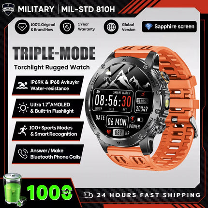 2025 Uomini Schermo AMOLED da 1,7 pollici Astuto Della Vigilanza 1000mAh Batteria Frequenza Cardiaca Chiamata Bluetooth NFC GPS Tracker Sport Fitness Orologi Nuovo platinumshop
