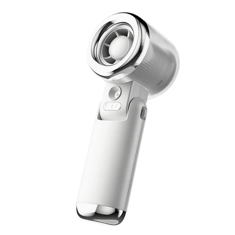 Ventilatore Portatile Mini con Nebulizzatore d'Acqua, 3600mAh, 5 Velocità, Pieghevole, da Appendere al Collo, Umidificatore Ricaricabile USB-C