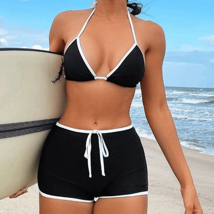Nuovo Bikini da Donna Europeo e Americano, Design alla Moda, Stile Sexy, Costume da Bagno Due Pezzi, Set Trendy, Abbigliamento da Spiaggia PlatiNum