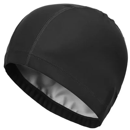 Nuovo Cappello da Nuoto Impermeabile 2025 in Tessuto PU per Adulti/Bambini, Protezione Orecchie, Tinta Unita