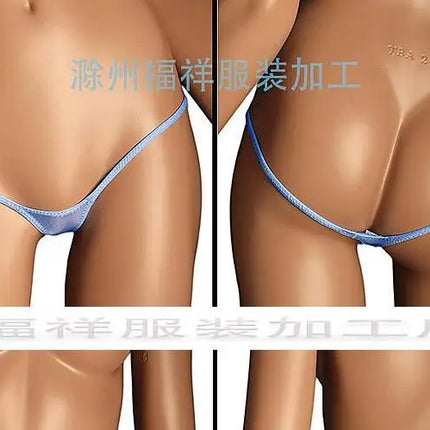 Women's Thin Ice Silk High Elastic Thong Mini Low-rise Sexy Sheer Single Layer Underwear