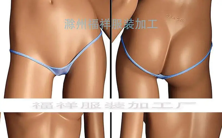Women's Thin Ice Silk High Elastic Thong Mini Low-rise Sexy Sheer Single Layer Underwear