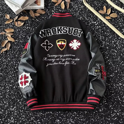 2025 Fashion Trend Baseball Jacket American Style Men's Casual Retro Coat Street Fashion Harajuku Brand Autumn Coat y2k clothes